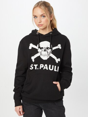 FC St. Pauli Sweatshirt in Black: front