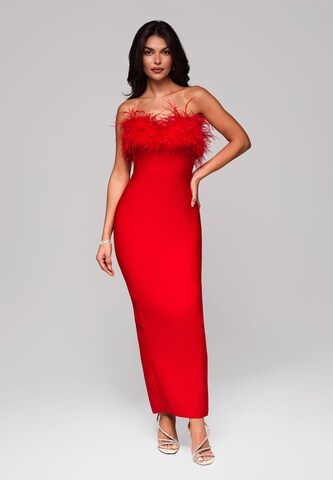 Ombre Evening Dress in Red