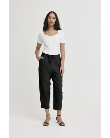 ICHI - Pierna ancha Pantalón 'Linno' en negro