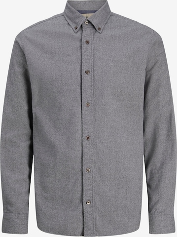Jack & Jones Premium Button Up Shirt 'JPRBLUBarkley' in Grey: front