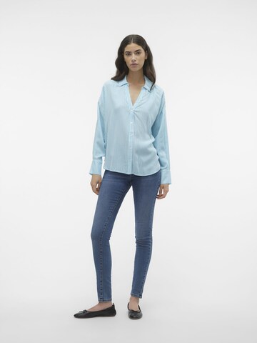 VERO MODA Blouse 'BUMPY' in Blue