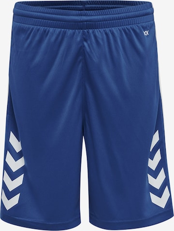 Hummel Regular Workout Pants in Blue: front