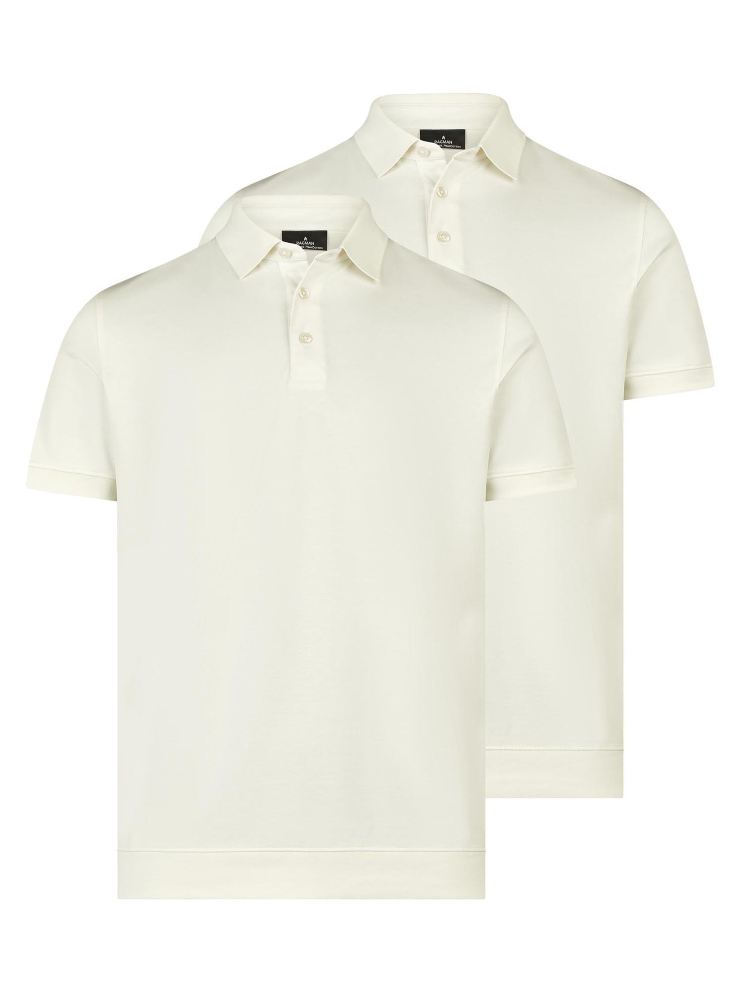 Ragman Shirt 'Basic'‌‌ in Weiß: Vorderseite