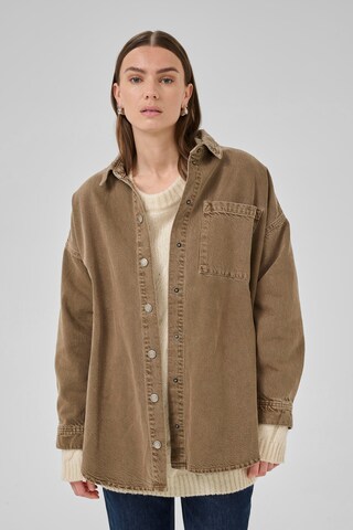 My Essential Wardrobe Blouse 'Malo' in Bruin: voorkant