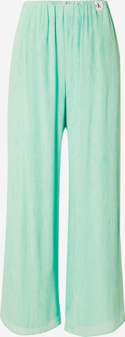 Wide Leg Pantalon Calvin Klein Jeans en vert : devant