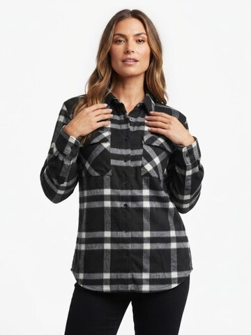 Chemisier 'Comfy Heavyweight Flannel Shirt' Radwa en noir