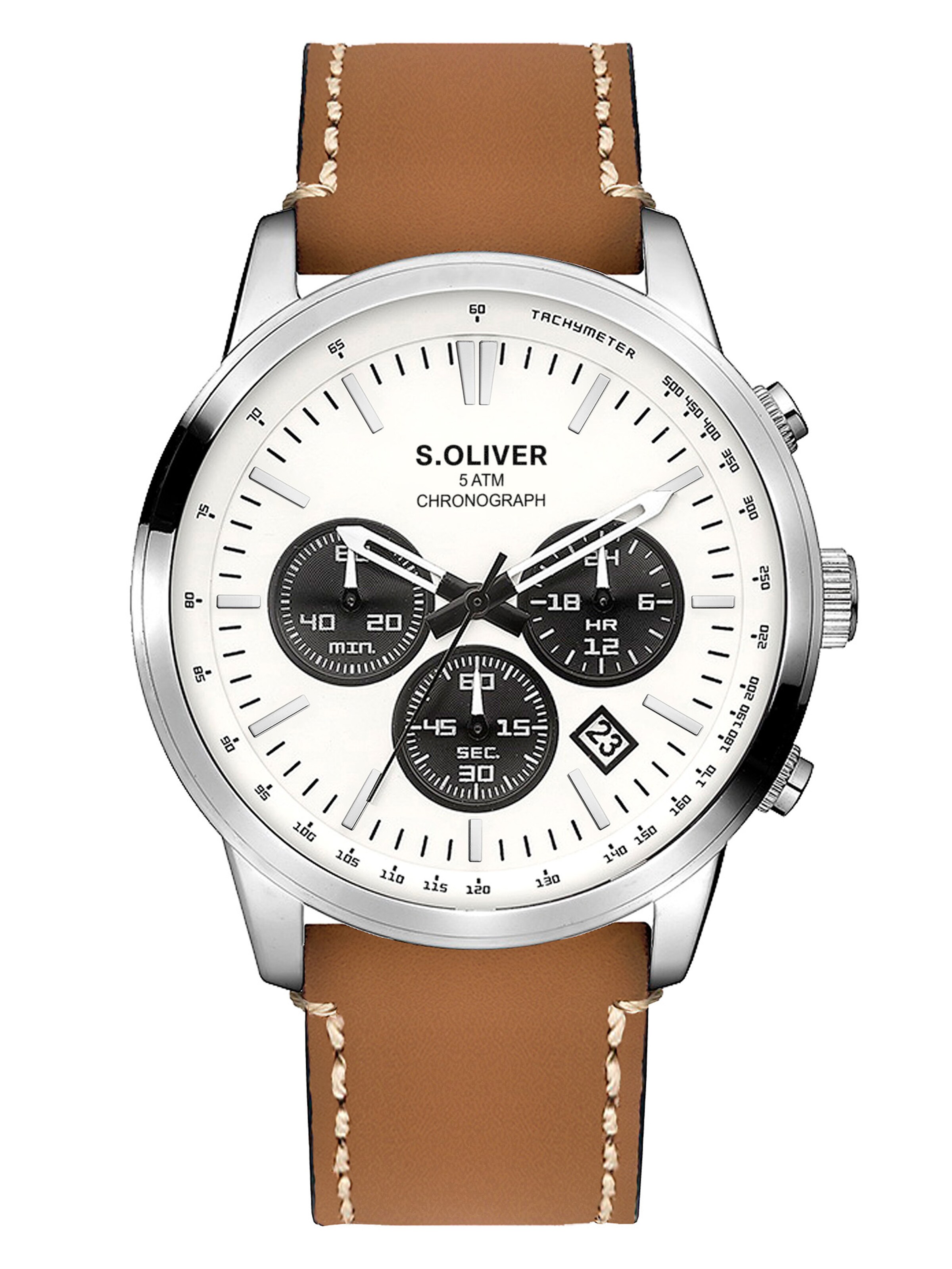s.Oliver Analoog horloge in Bruin: voorkant