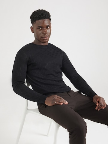 Pullover di Karl Lagerfeld in nero: frontale