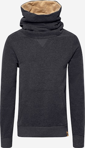 Sweat-shirt 'Wat ne Pflaume' Fli Papigu en gris : devant