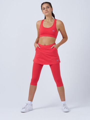 SPORTKIND Sportrock '2-in-1 Tennisrock mit Leggings'‌‌ in Orange: Vorderseite