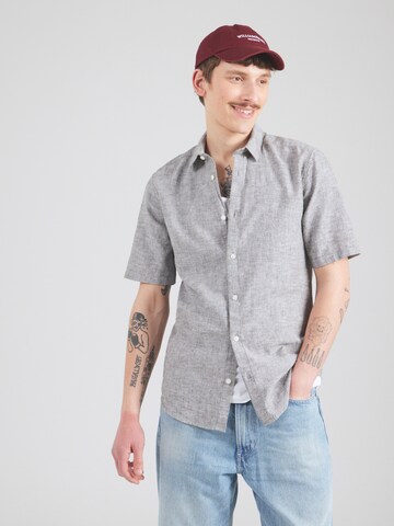 Only & Sons Slim fit Overhemd 'ONSCAIDEN' in Grijs: voorkant