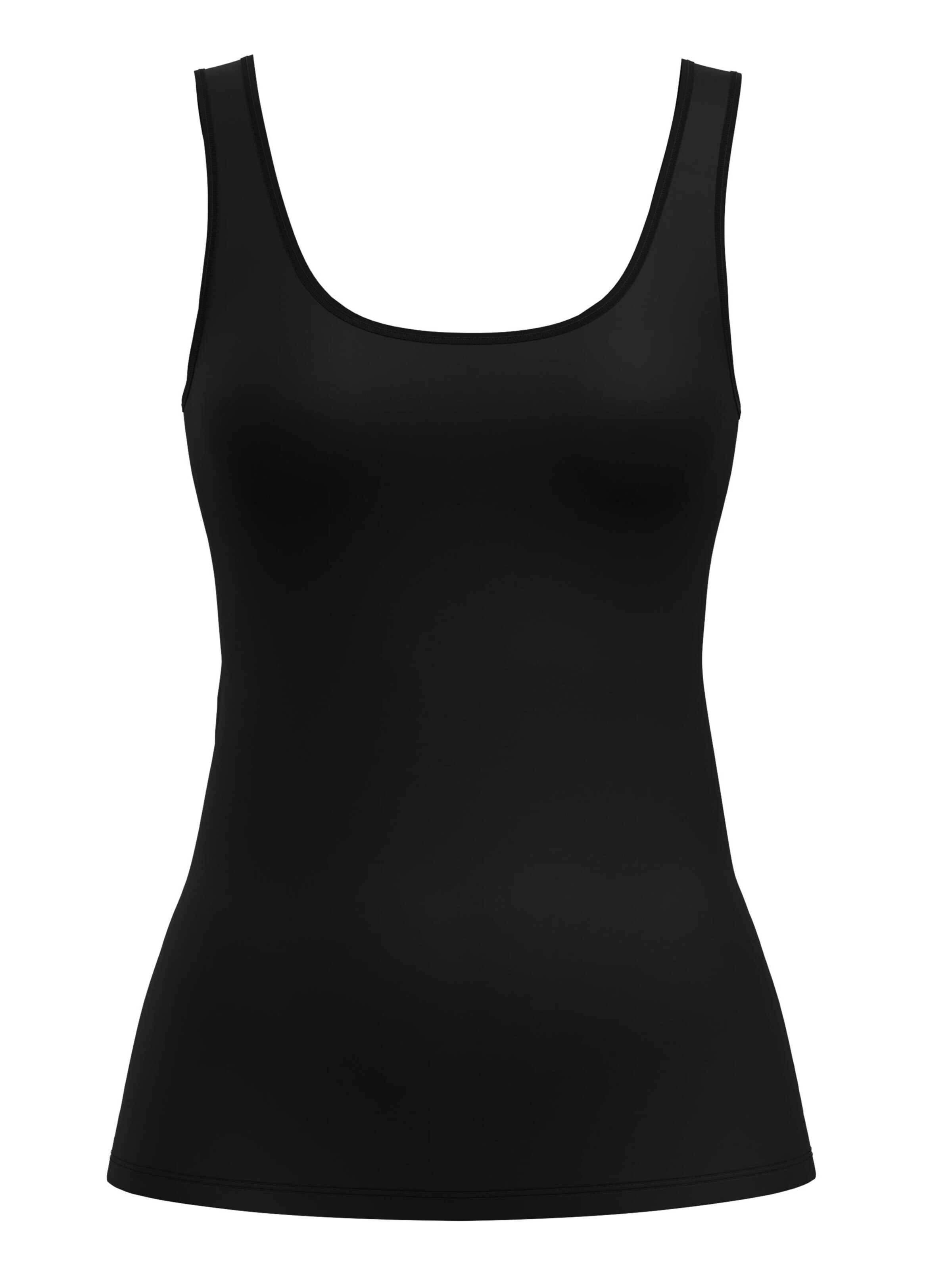 Maglietta intima 'Sleek Skin' di CALIDA in nero: frontale