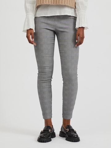 VILA Skinny Leggings 'Laura Lou' in Grey: front