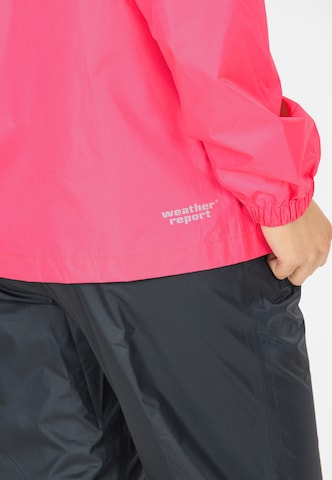 Weather Report Weatherproof jacket 'Pack'way' in Pink