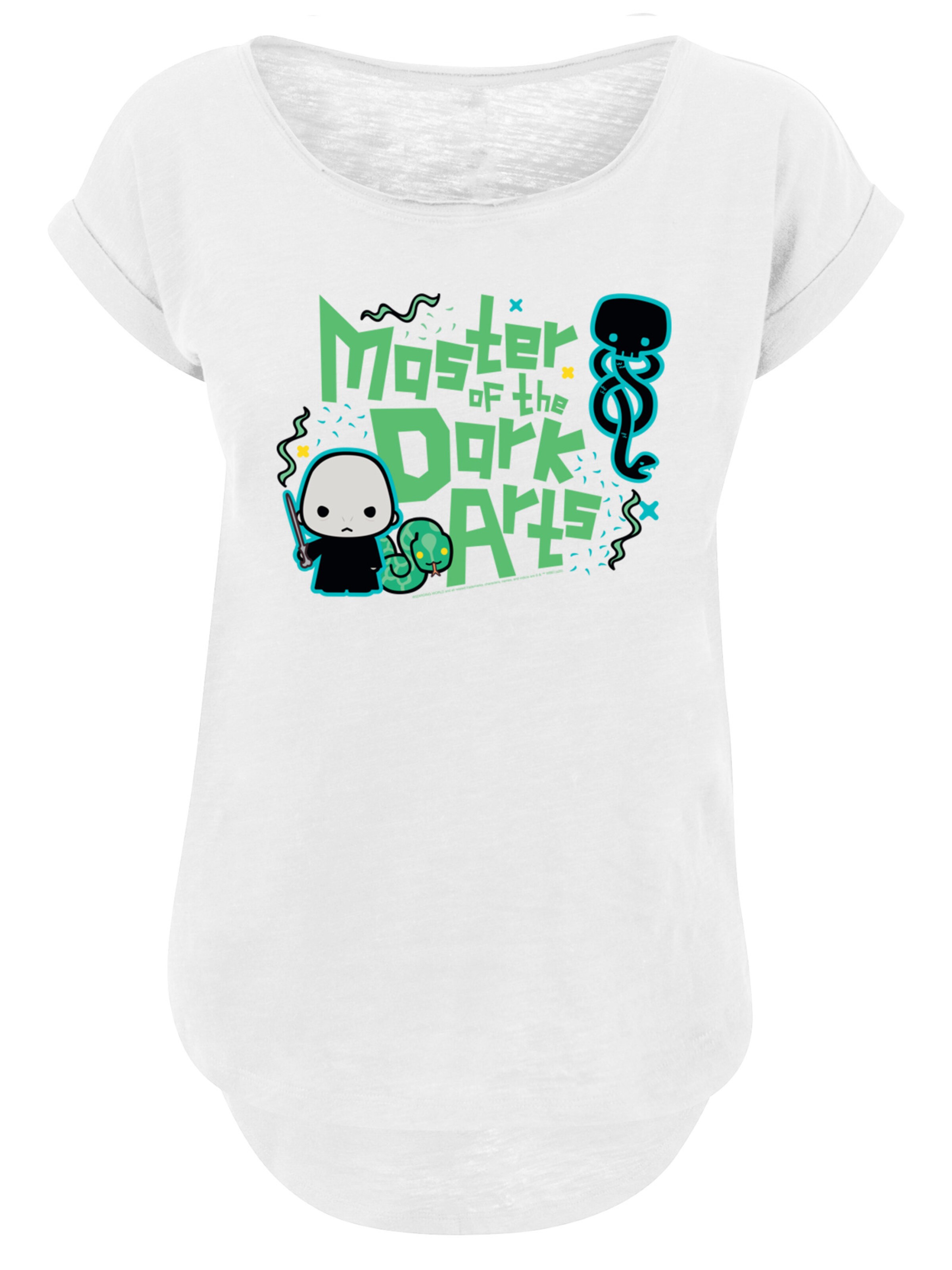 F4NT4STIC Shirt 'Harry Potter Voldemort Dark Arts Junior' in Wit: voorkant