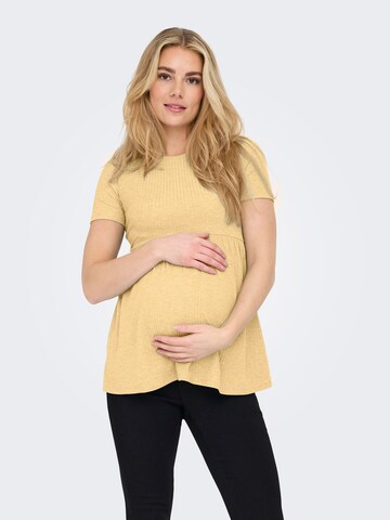 Only Maternity - Camiseta 'MALAYA' en amarillo: frente