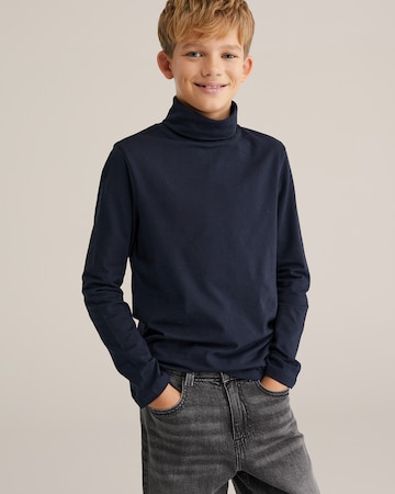 WE Fashion Majica | modra barva: sprednja stran