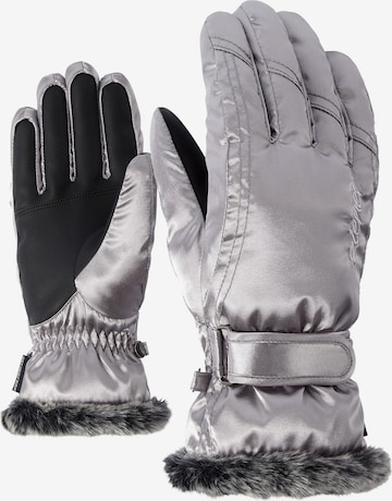 ZIENER Athletic Gloves 'KIM' in Silver: front