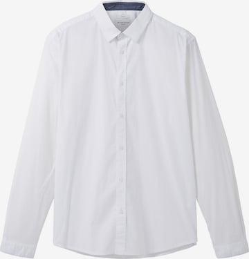 TOM TAILOR Button Up Shirt in White: front