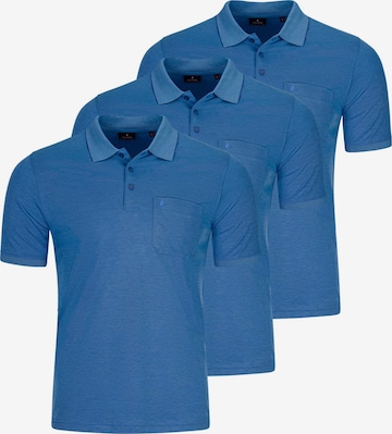 Ragman Shirt 'Basic' in Blue: front