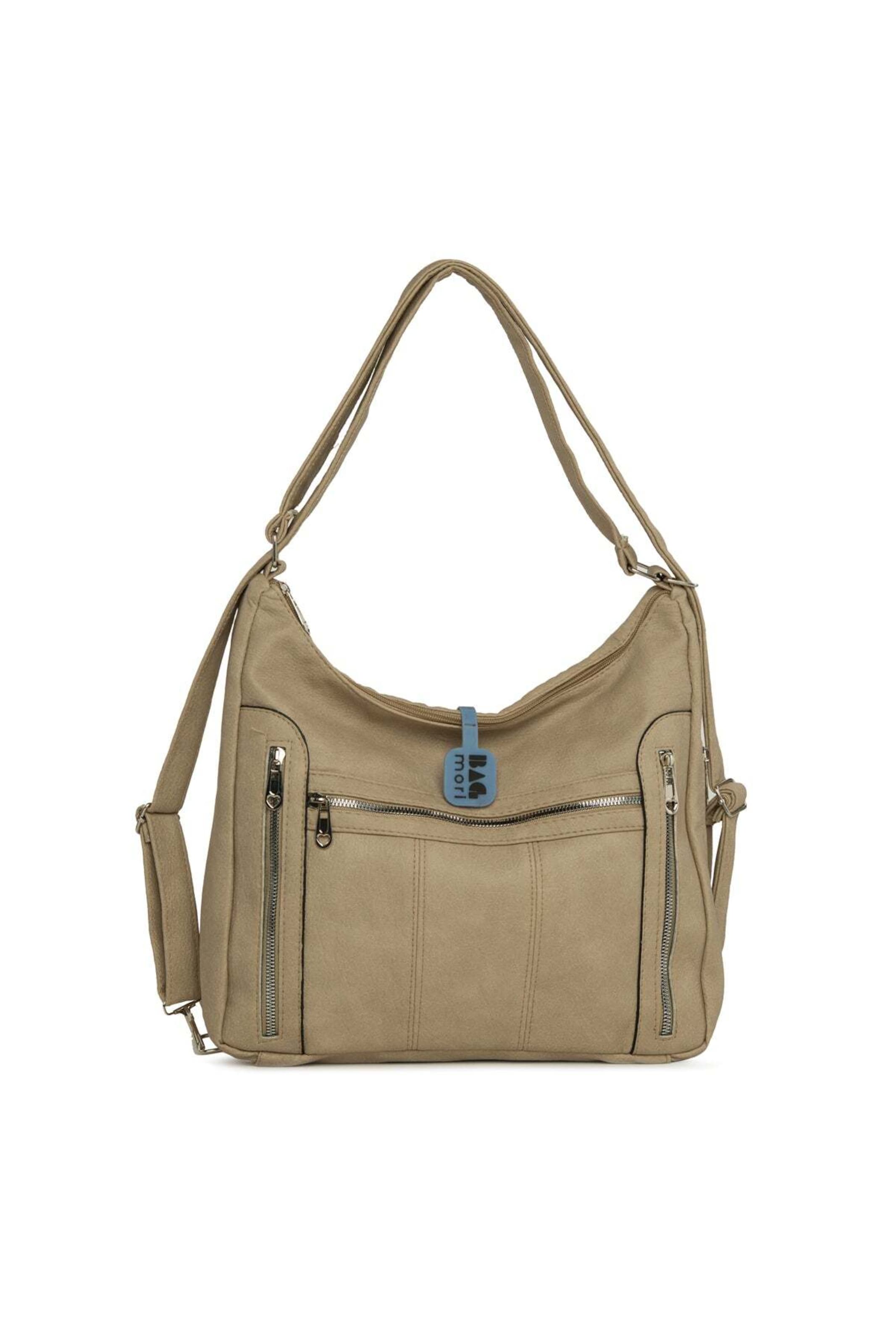 Sac bandoulière Bagmori en beige : devant