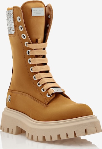 Philipp Plein Stiefel in Braun: Vorderseite
