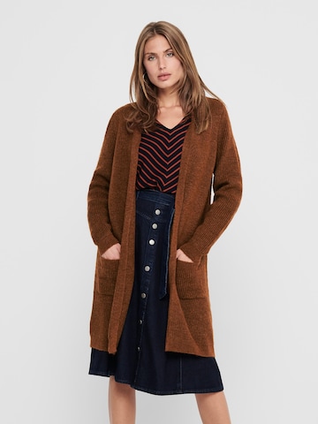 Cardigan 'Jade' ONLY en marron : devant