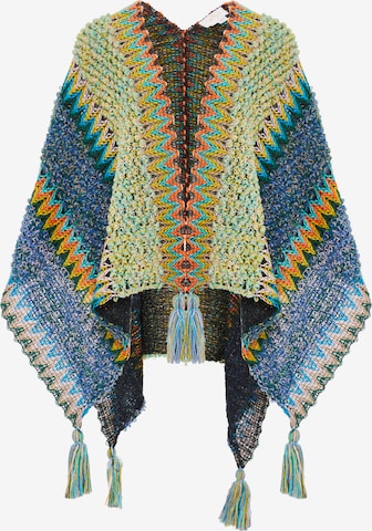 Mantellina di Gaya in blu: frontale