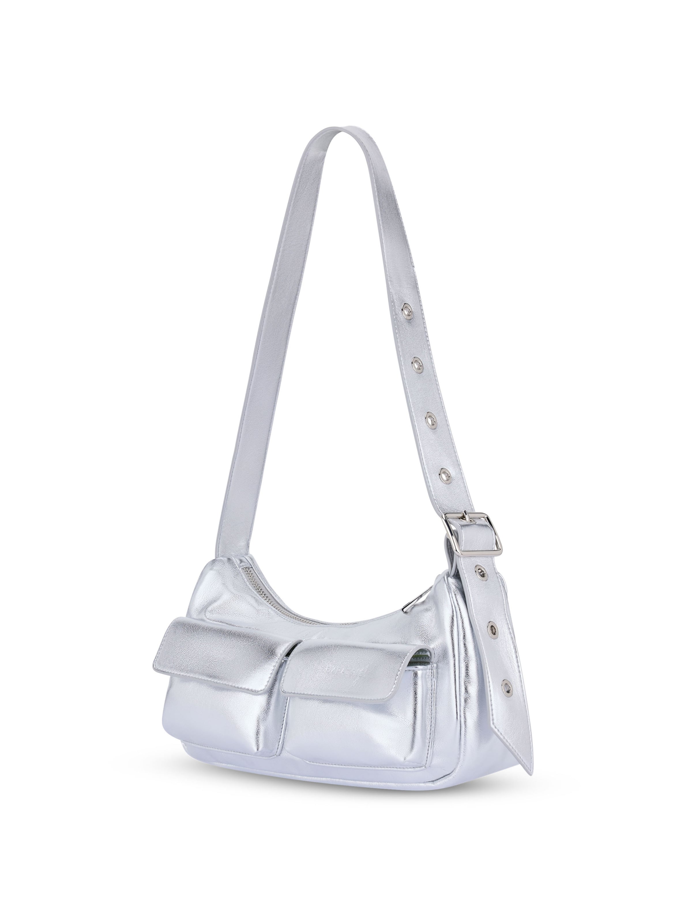 Borsa a spalla 'Electra' di Expatrié in argento