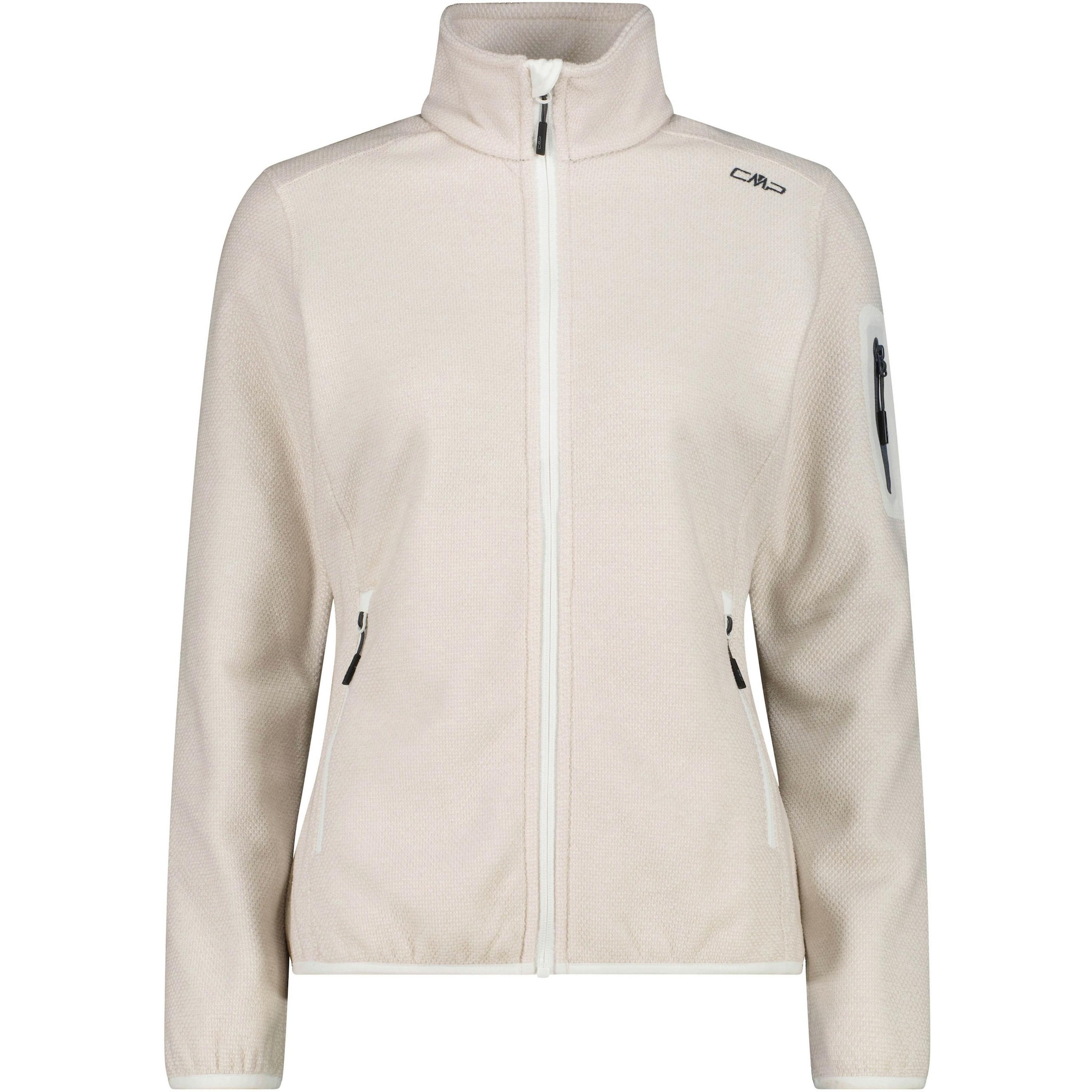 CMP Athletic Fleece Jacket in Beige: front