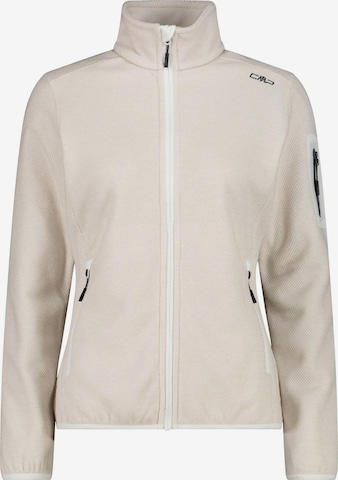 CMP Athletic Fleece Jacket in Beige: front