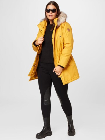 ONLY Carmakoma Winter Parka 'IRENA' in Yellow