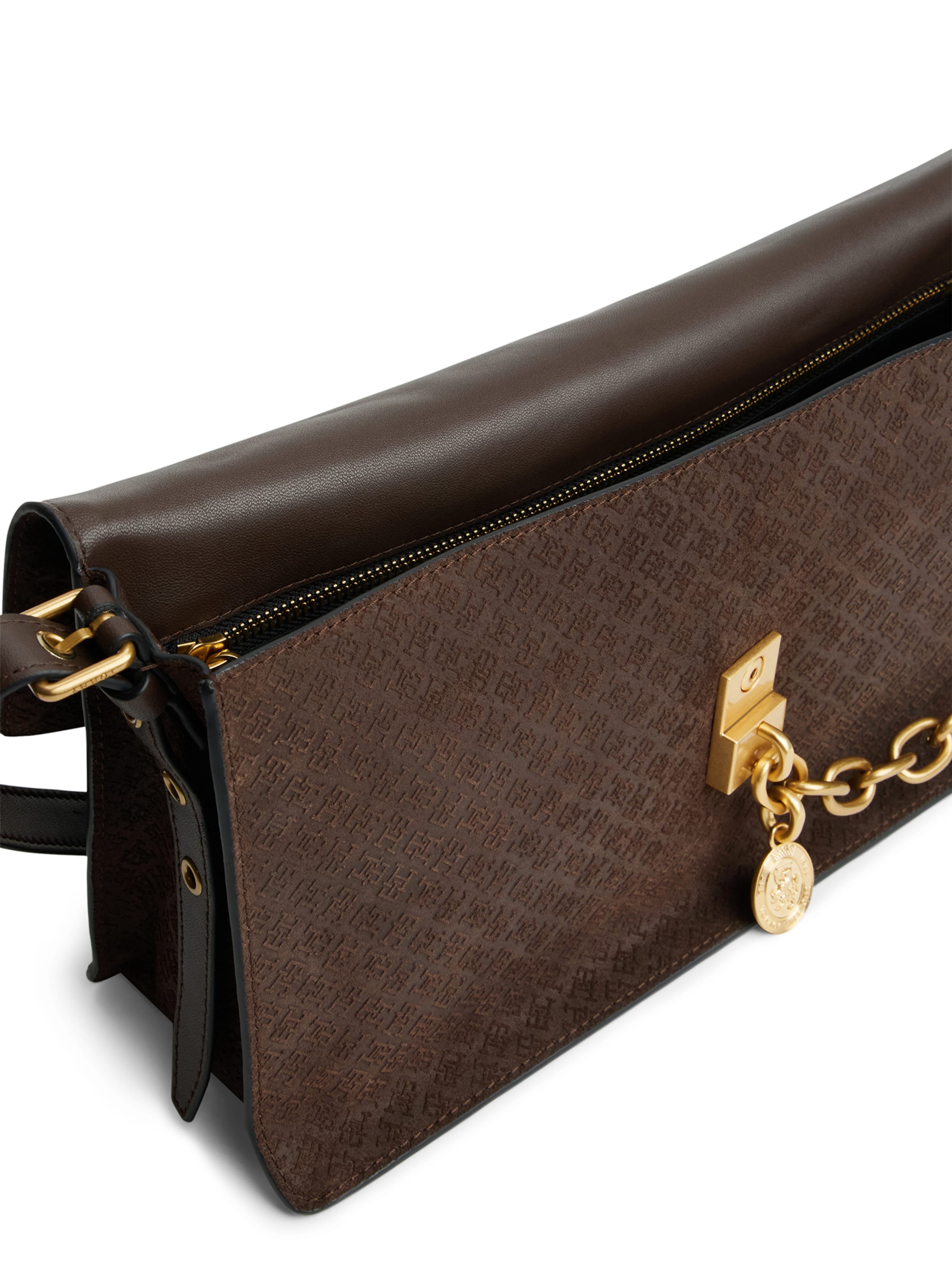 TOMMY HILFIGER Schultertasche in Braun
