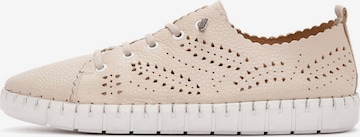 Derimod Platform trainers in Beige: front