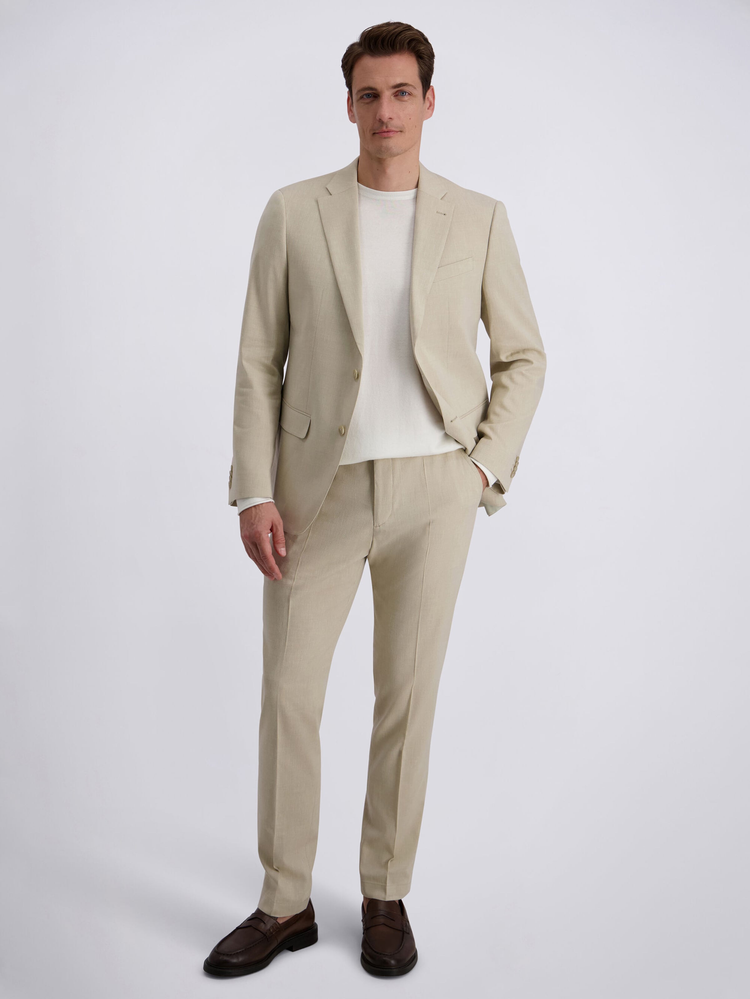 Coupe slim Veste de costume 'Grant' PIERRE CARDIN en beige