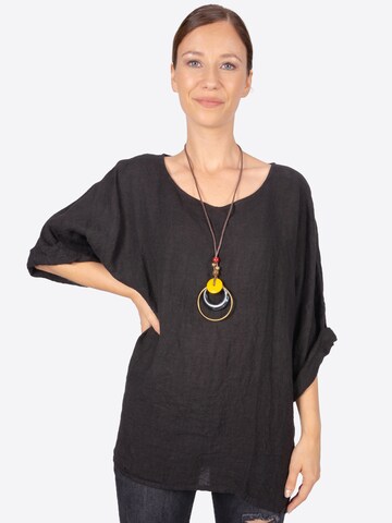 Seasons of April Blouse 'Lina' in Zwart: voorkant