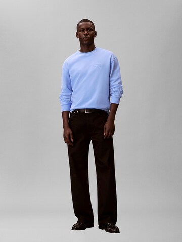 Calvin Klein Jeans Sweatshirt 'Terry Badge' in Blauw