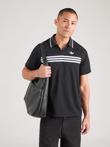 ADIDAS ORIGINALS - Camiseta 'CHEST STRIPES' en negro: frente