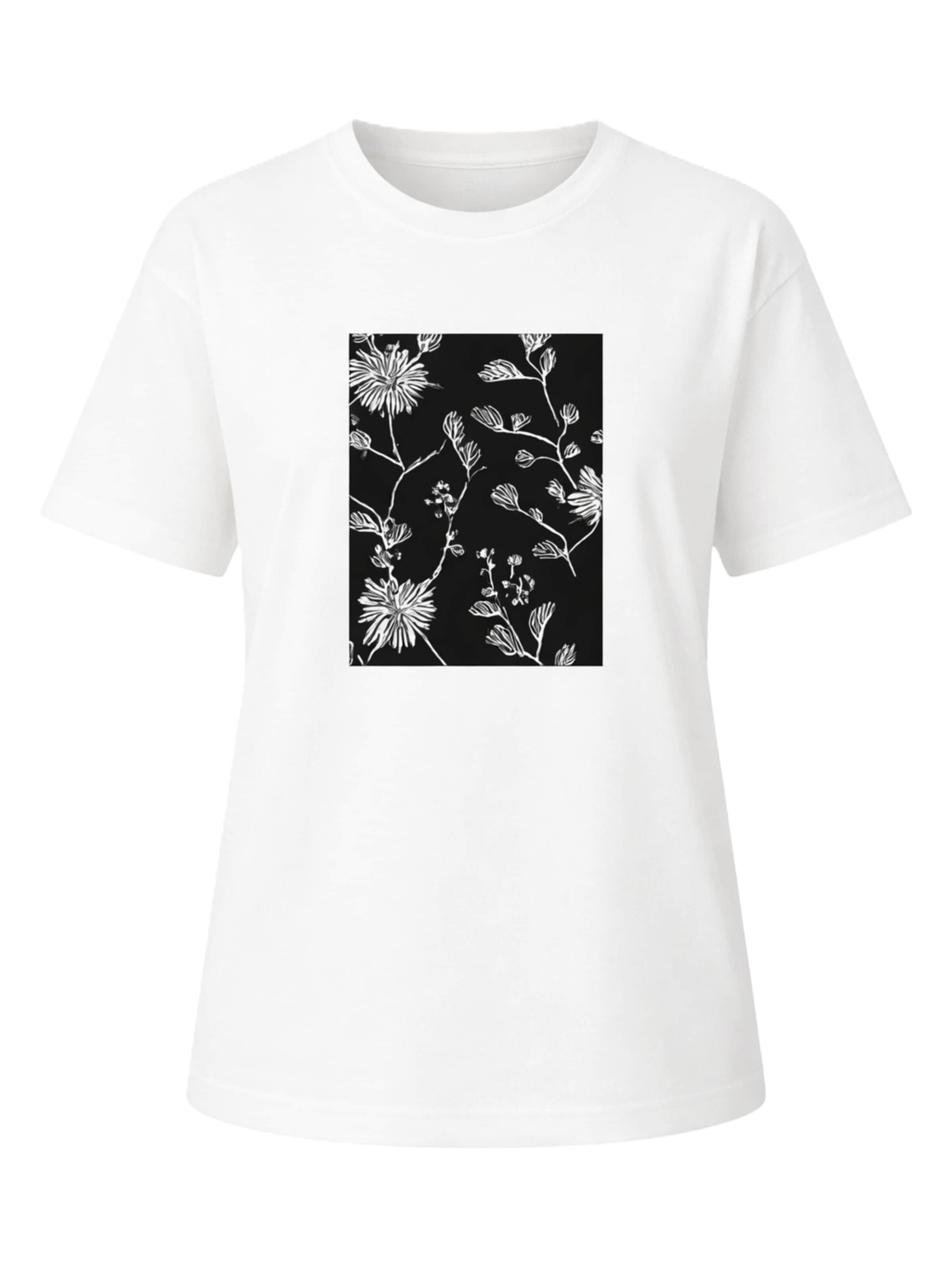 LEAFLETIC Oversizeshirt 'Leafletic Women’s Crew Neck Oversized T-Shirt' in Weiß: Vorderseite
