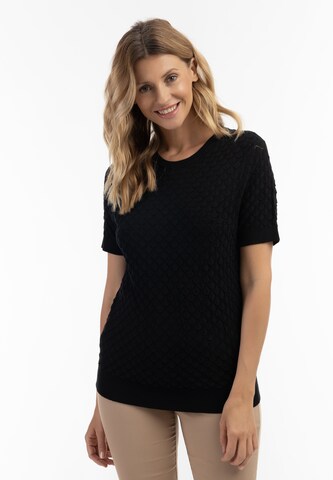 Pull-over Usha en noir : devant