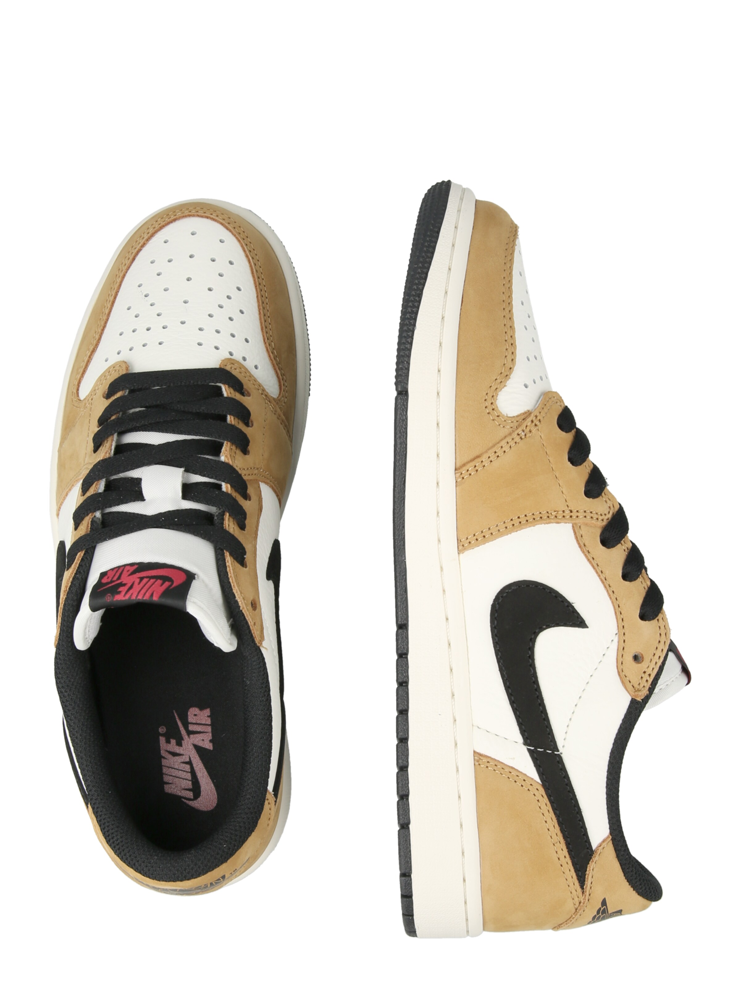 Jordan Σνίκερ χαμηλό 'AIR JORDAN 1' σε λευκό: πλευρά