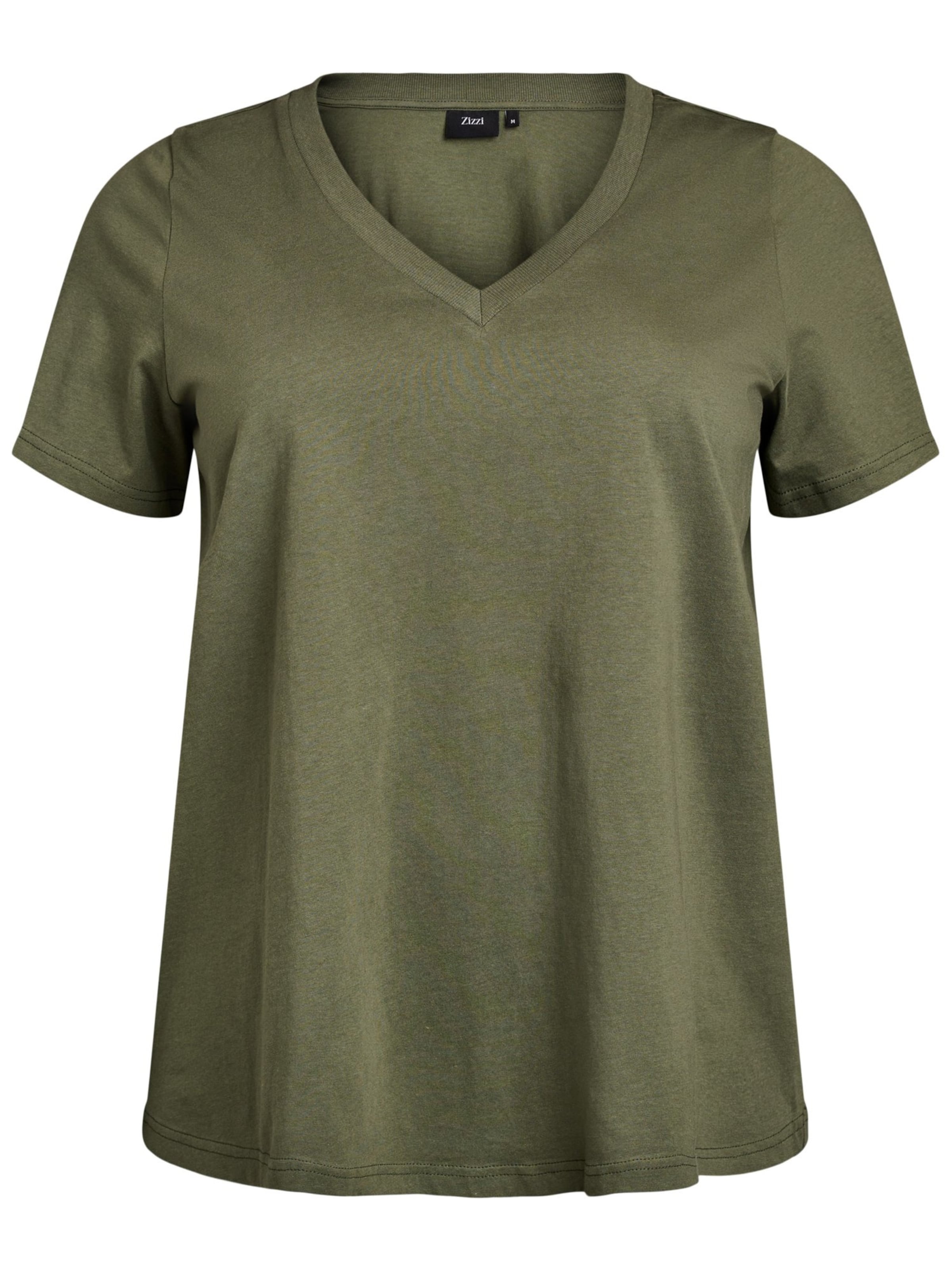 Zizzi - Camiseta &#x27;Charlin&#x27; en verde: frente