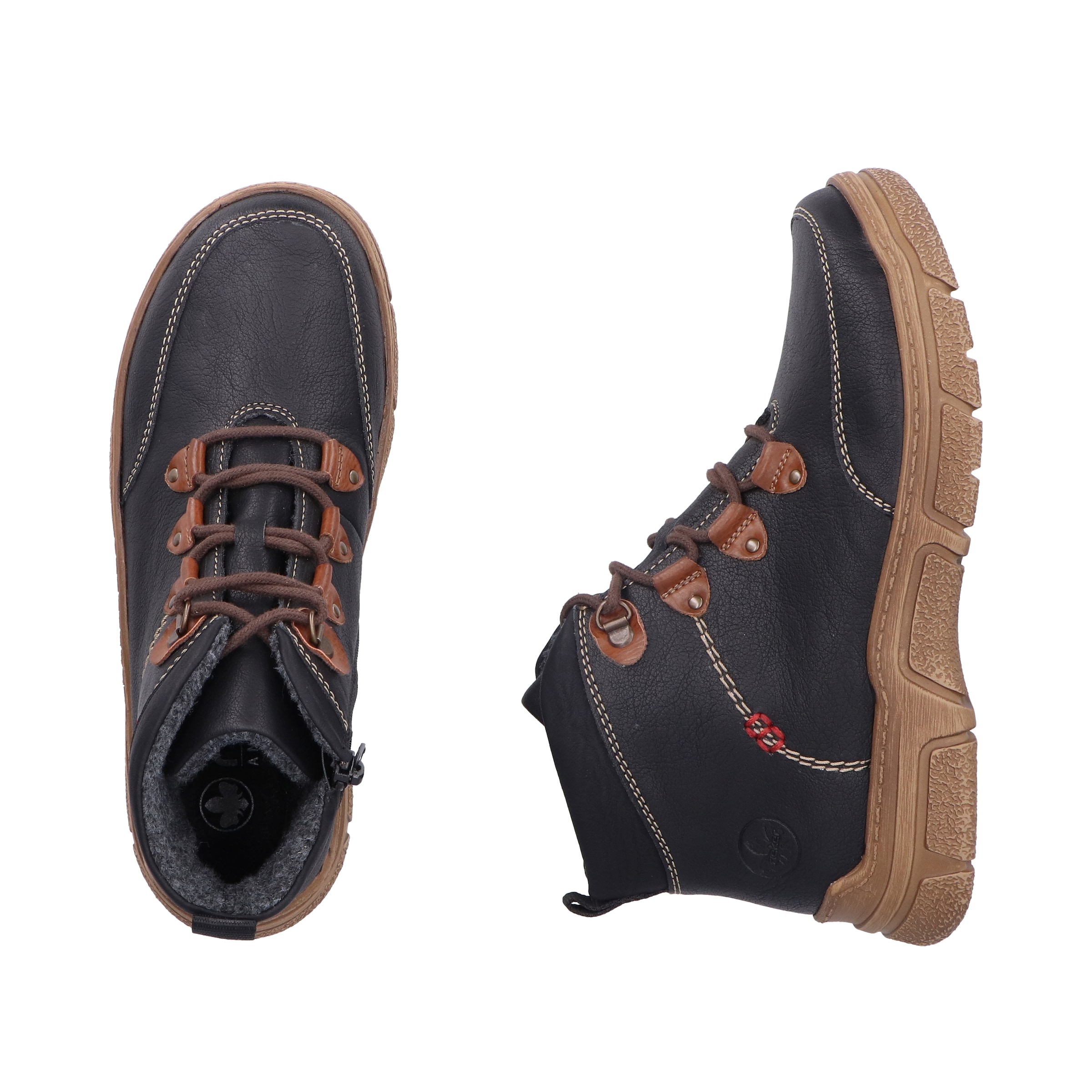 Bottines à lacets Rieker en noir
