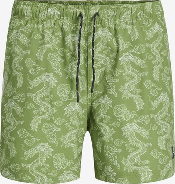 Shorts de bain 'JPSTMaui' JACK & JONES en vert : devant
