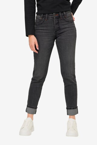 LAURASØN Slimfit Jeans in Grijs: voorkant