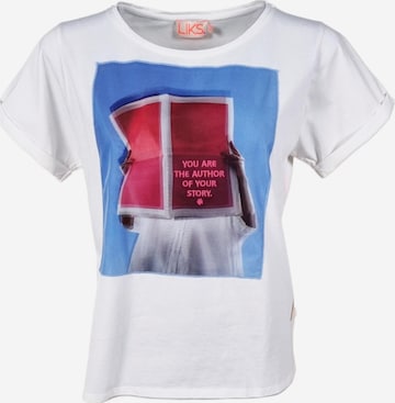 T-shirt LIKS. Munich en blanc : devant