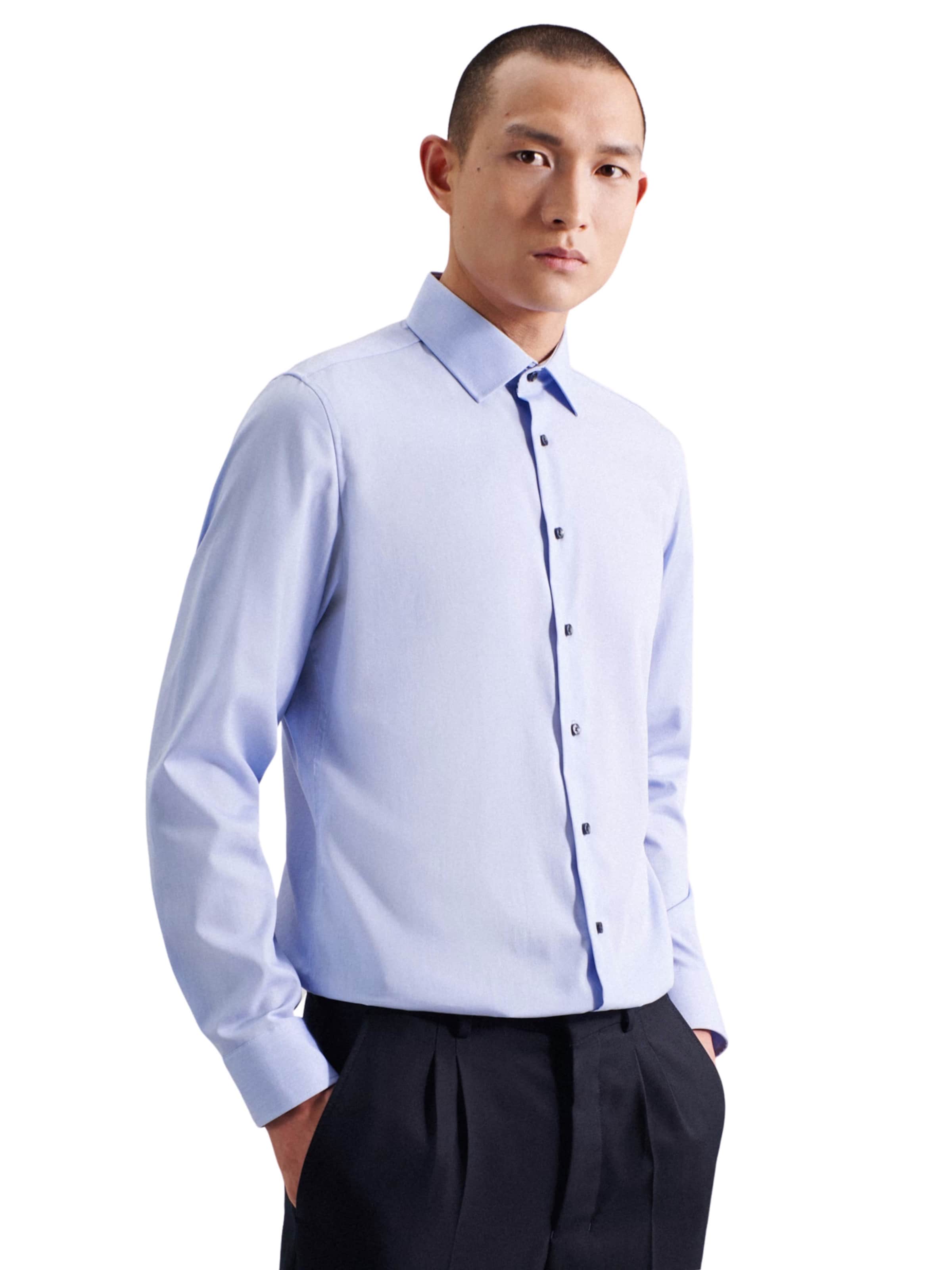 SEIDENSTICKER Kitsas lõige Triiksärk, värv sinine: eest vaates