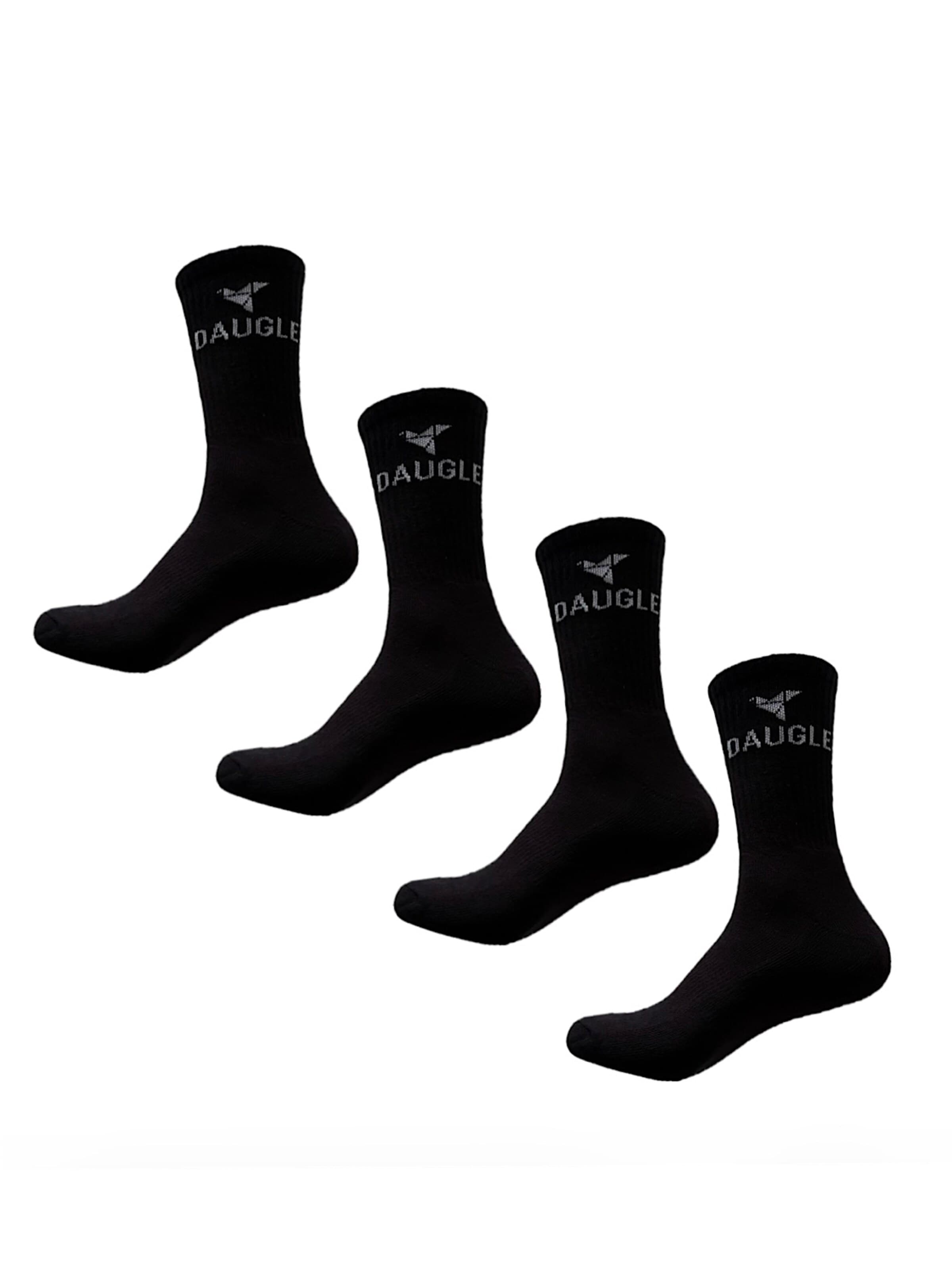 DAUGLE Urheilusukat 'DAUGLE Athletic Training Socks' värissä musta: etupuoli