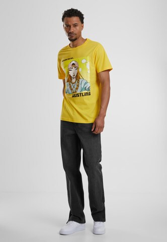 Mister Tee Shirt 'Everyday She Hustling' in Gelb