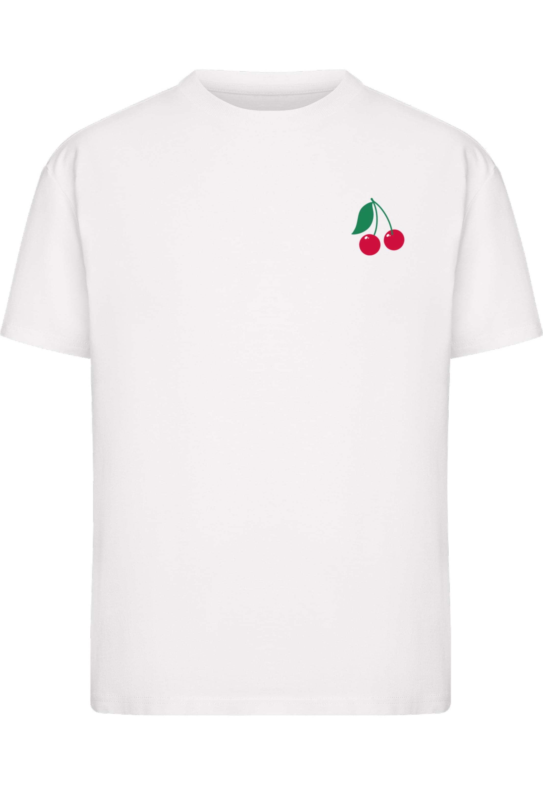 T-shirt 'Cherry Blossom' Miss Tee en blanc : devant